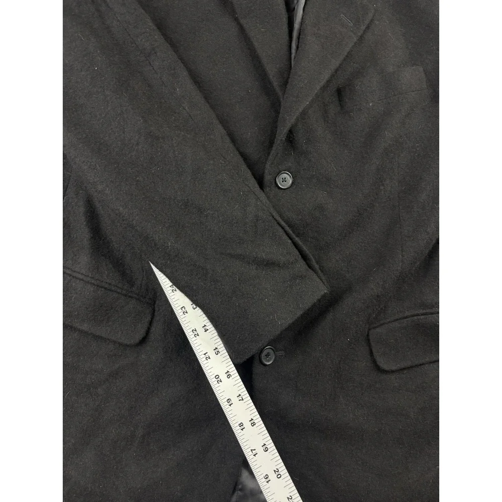 Andre Cossata Italy Black 100% CAMEL HAIR Sport Coat Suit Jacket Blazer Mens 44R